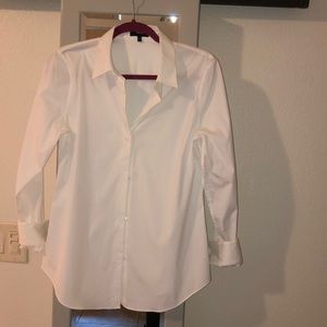 Theory designer long-sleeve blouse